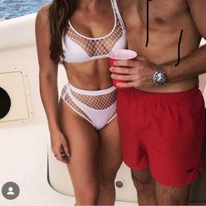 Agent Provocateur White mesh bikini - Small top/ M bottom